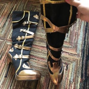 Pleaser Pirate Heel Boots Size 9
